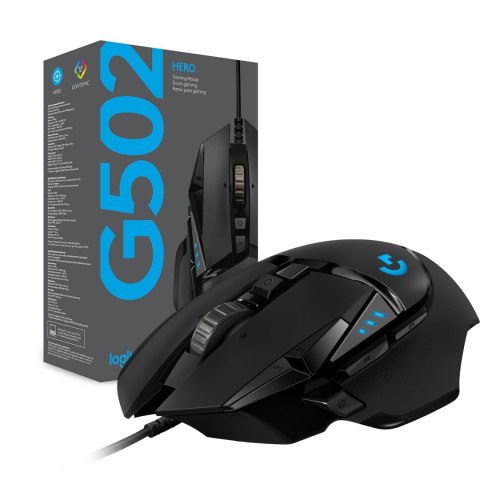 Logitech Mysz Logitech G502 Hero 910-005470 (optyczna; 16000 DPI; kolor czarny)