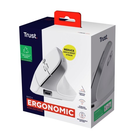 Trust Mysz Trust BAYO II ERGONOMIC WIRELESS White