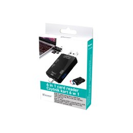 VAKOSS VAKOSS CZYTNIK KART 6W1 USB A/ MICRO USB/ USB C/ SD/ MICRO SD/ USB TC-R425X