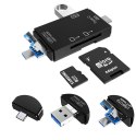 VAKOSS VAKOSS CZYTNIK KART 6W1 USB A/ MICRO USB/ USB C/ SD/ MICRO SD/ USB TC-R425X