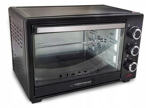 Mini piekarnik z konwekcją i rożnem Esperanza NAPOLI EKO006 (Pokrętło; 1600W; kolor czarny) Mini piekarnik z konwekcją i rożnem Esperanza NAPOLI EKO006 (Pokrętło; 1600W; kolor czarny)