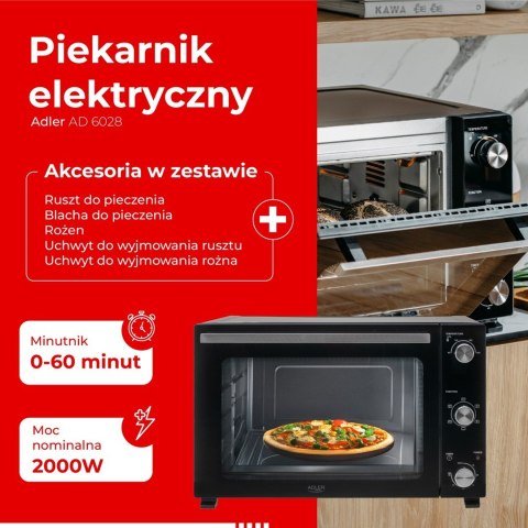Piekarnik elektryczny ADLER AD 6028 Piekarnik elektryczny ADLER AD 6028