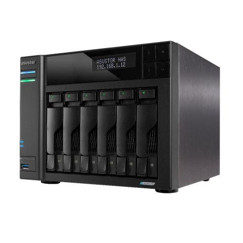 ASUSTOR NAS Asustor AS6706T; Tower; 6x (3.5" SATA HDD/ 2.5" SSD); Intel Celeron N5105; 8GB DDR4 SODIMM (max. 16GB), 2x 2.5GbE, 4x M.2 22