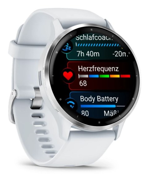 Garmin Zegarek sportowy Garmin Venu 3 AMOLED 45mm Biały