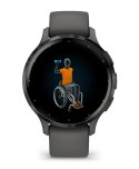Garmin Zegarek sportowy Garmin Venu 3S Pebble Grey AMOLED 41mm Szary