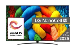 LG Telewizor LG NanoCell 86NANO81A3A 86'' 4K Ultra HD WebOS Dolby Digital DVB-T2 Czarny