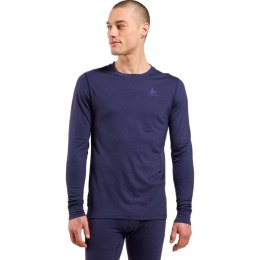 Odlo Bielizna termoaktywna z długim rękawem Odlo BL TOP crew neck l/s MERINO 200 roz. L Niebieska