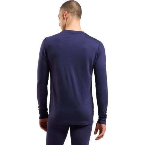 Odlo Bielizna termoaktywna z długim rękawem Odlo BL TOP crew neck l/s MERINO 200 roz. L Niebieska