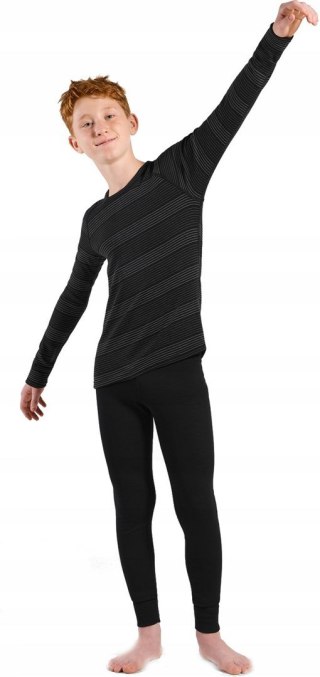 Odlo Komplet termoaktywnej bielizny dziecięcej Odlo Active Warm Eco Set Long rozmiar 92cm, czarno-szary