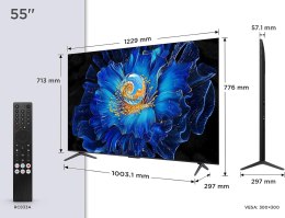 TCL Telewizor TCL 55C61KS QD-Mini LED 55'' 4K Ultra HD Google TV Dolby Atmos DVB-T2 Czarny