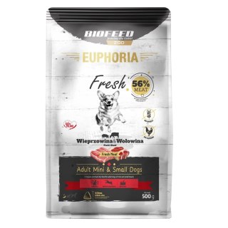 BIOFEED BIOFEED Euphoria fresh meat adult wieprz/wołow xs/s 0,5kg