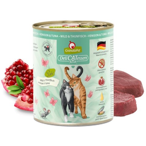 Fox4Pets GranataPet DeliCatessen dziczyzna i tuńczyk karma mokra dla kota 800g