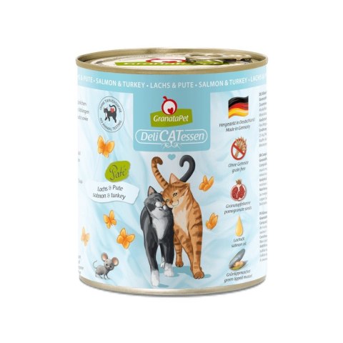 Fox4Pets GranataPet DeliCatessen łosoś i indyk karma mokra dla kota 800g