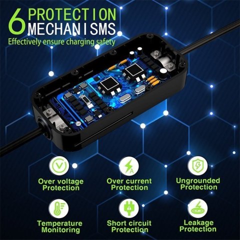 Qoltec Qoltec Mobilna ładowarka do samochodów EV 2w1 Typ2 7kW 230V CEE 3 PIN