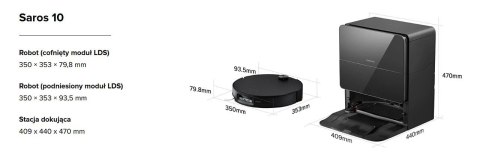 Roborock Robot sprzątający Roborock Saros 10 (czarny)