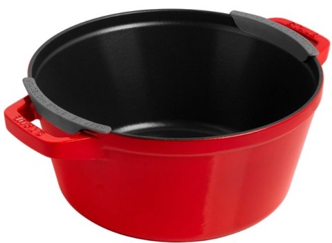 ZWILLING Zestaw 3 naczyń żeliwnych z pokrywką STAUB 40508-387-0 - czerwony 24 cm