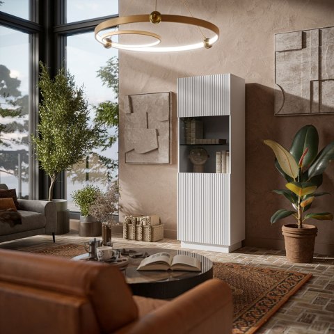 Cama MEBLE Witryna LIVERTI 59,5x42x178 biały