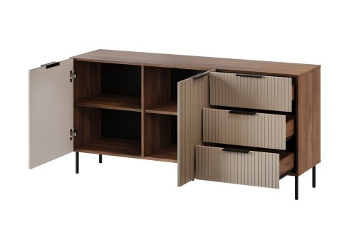 Cama MEBLE Komoda 1 ALMERA 156x42x75 orzech/kaszmir