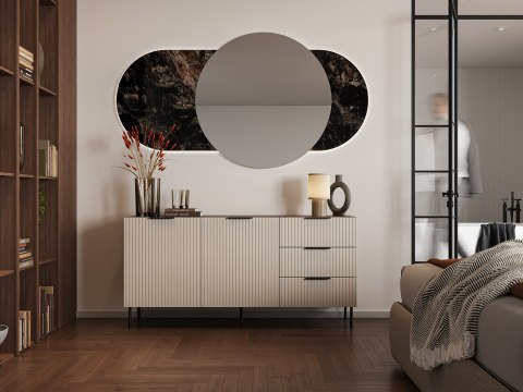 Cama MEBLE Komoda 1 ALMERA 156x42x75 orzech/kaszmir