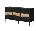 Cama MEBLE Komoda INSERTO 3D 143,5x40x80 czarny + LED