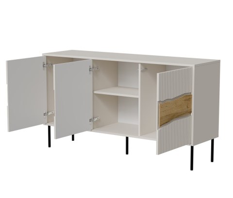 Cama MEBLE Komoda INSERTO 3D 143,5x40x80 kaszmir + LED