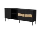 Cama MEBLE Komoda INSERTO 3D1W 190x40x80 czarny + LED