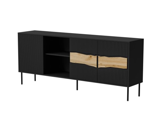 Cama MEBLE Komoda INSERTO 3D1W 190x40x80 czarny + LED