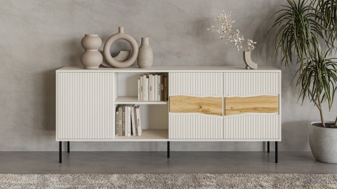 Cama MEBLE Komoda INSERTO 3D1W 190x40x80 kaszmir + LED