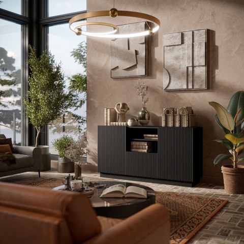 Cama MEBLE Komoda LIVERTI 150x42x78 czarny