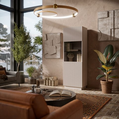 Cama MEBLE Witryna LIVERTI 59,5x42x178 kaszmir