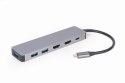 GEMBIRD GEMBIRD MULTI ADAPTER USB TYP-C 3W1 SREBRNY HUB USB, HDMI, PD (100W)