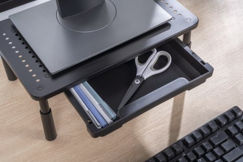 GEMBIRD GEMBIRD REGULOWANA PODSTAWKA POD MONITOR Z SZUFLADĄ (PROSTOKĄT)