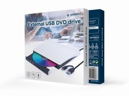 GEMBIRD GEMBIRD ZEWNĘTRZNA NAGRYWARKA DVD 8X, CD 24X USB 3.1 SLIM CZARNO-BIAŁA