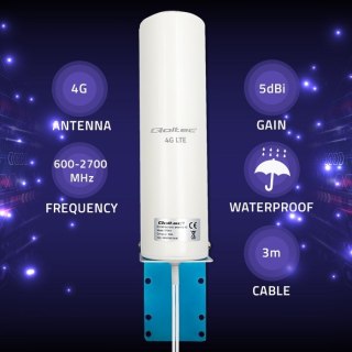 Qoltec QOLTEC ANTENA 4G LTE DUAL | 5DBI | DOOKÓLNA | ZEWNĘTRZNA