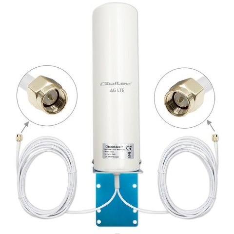 Qoltec QOLTEC ANTENA 4G LTE DUAL | 5DBI | DOOKÓLNA | ZEWNĘTRZNA