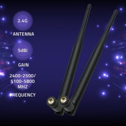 Qoltec QOLTEC ANTENA WI-FI 2.4/2.5GHZ | 5.1/5.8GHZ | 5DBI | DOOKÓLNA | WEWNĘTRZNA
