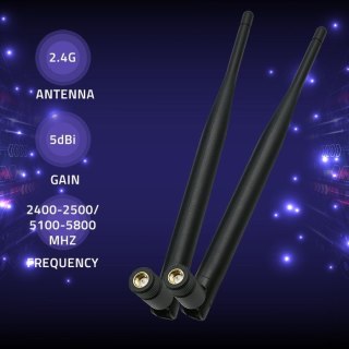 Qoltec QOLTEC ANTENA WI-FI 2.4/2.5GHZ | 5.1/5.8GHZ | 5DBI | DOOKÓLNA | WEWNĘTRZNA
