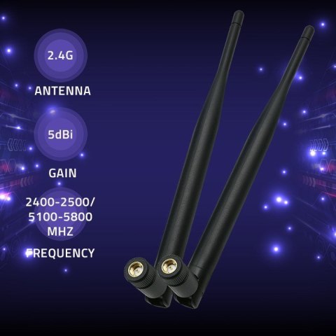 Qoltec QOLTEC ANTENA WI-FI 2.4/2.5GHZ | 5.1/5.8GHZ | 5DBI | DOOKÓLNA | WEWNĘTRZNA