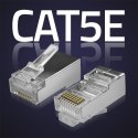 Qoltec QOLTEC WTYK ZŁĄCZE MODULARNE RJ45 | CAT5E | FTP | 100SZT