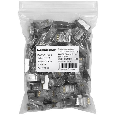 Qoltec QOLTEC WTYK ZŁĄCZE MODULARNE RJ45 | CAT6 | FTP | 100SZT