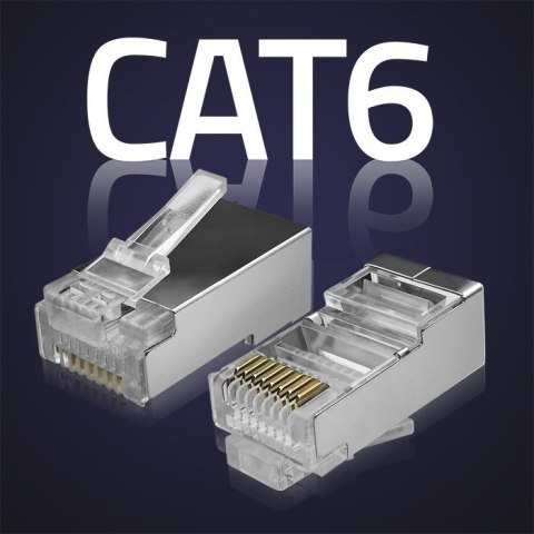 Qoltec QOLTEC WTYK ZŁĄCZE MODULARNE RJ45 | CAT6 | FTP | 100SZT