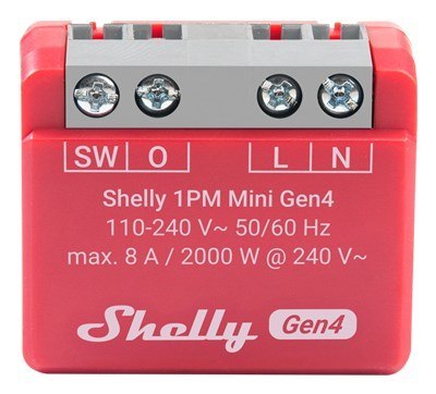 Shelly Mini przekaźnik WiFi z pomiarem energii Shelly 1PM Mini Gen4