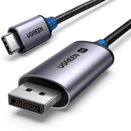 UGREEN Ugreen Kabel CM556 ze złączami USB-C i DisplayPort 8K o długości 1 m - szary