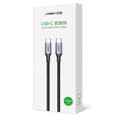 UGREEN Ugreen Kabel US316 90120 USB-C - USB-C PD QC FCP 100W 5A 480Mb/s 3m - szary