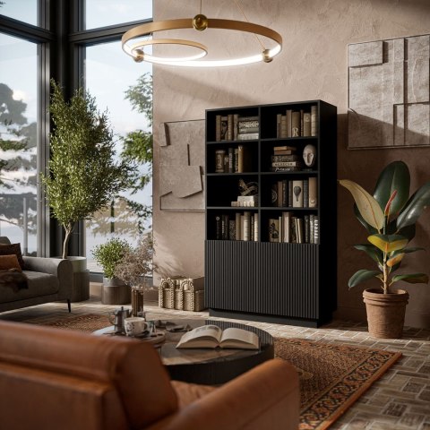 Cama MEBLE Regał LIVERTI 100x42x171 czarny