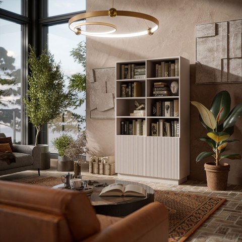 Cama MEBLE Regał LIVERTI 100x42x171 kaszmir