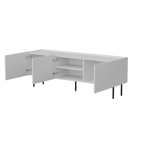 Cama MEBLE Szafka RTV 3D LUCCA 165x40x59 biały