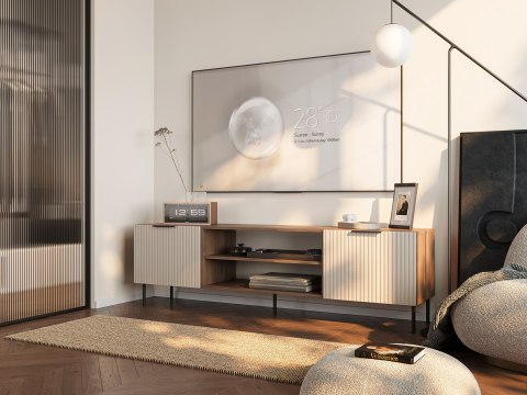 Cama MEBLE Szafka RTV ALMERA 180,5x42x52,5 orzech/kaszmir