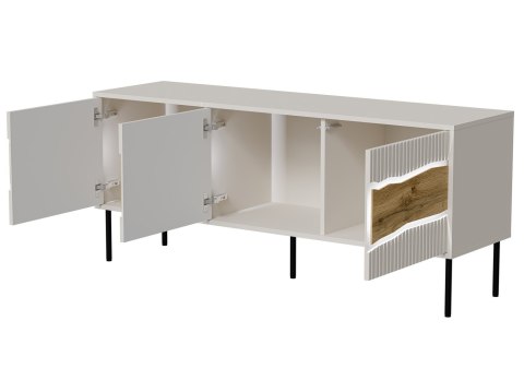 Cama MEBLE Szafka RTV INSERTO 3D 143,5x40x61,5 kaszmir + LED