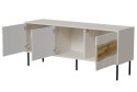 Cama MEBLE Szafka RTV INSERTO 3D 143,5x40x61,5 kaszmir + LED